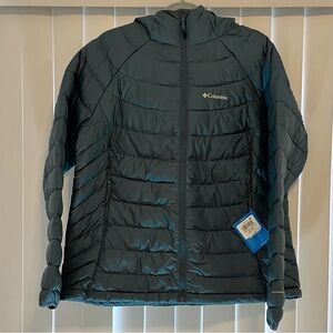 NWT Columbia Sportswear Women’s Teal Hooded Puffer Jacket XL